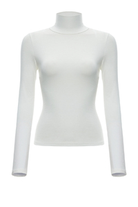 White High Neck Cotton Body Top