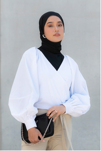 White Wrap Blouse
