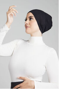 Black Bamboo Jersey Closed Cap