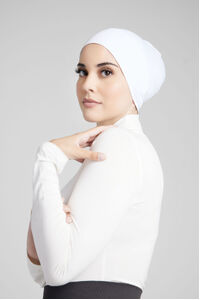 White Bamboo Jersey Closed Cap