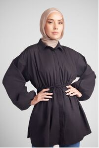 Black Drawcord Tunic