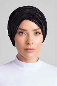 Black Pleated Turban