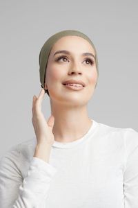 Khaki Bamboo Jersey Closed Cap