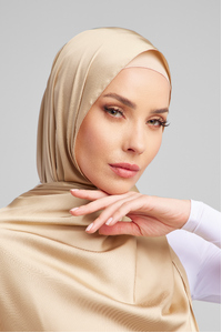 Nude Luxurious Silk Hijab