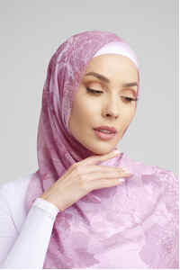 Pastel Pink Floral Hijab