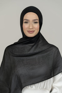 Onyx Luxurious Satin Hijab