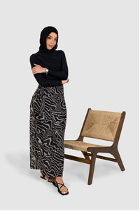 Monochrome Printed Mesh Sarong