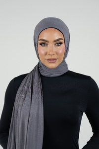 Charcoal Instant Jersey Hijab