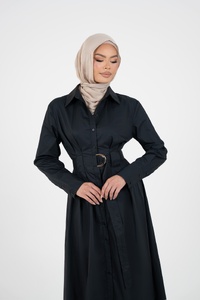 Black Soft Pleated Dress