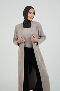 Taupe Long Cardi