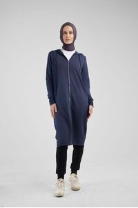 Navy Long Hoodie