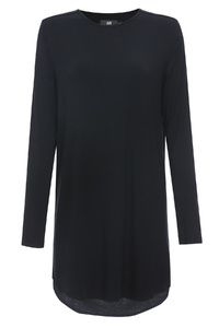 Black Mid Length Lightweight Top
