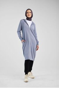 Denim Long Hoodie