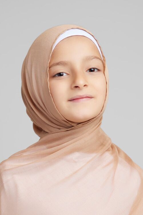 Tawny Brown Kids Modal Hijab [size: Shawl - 50cm x 165cm ]