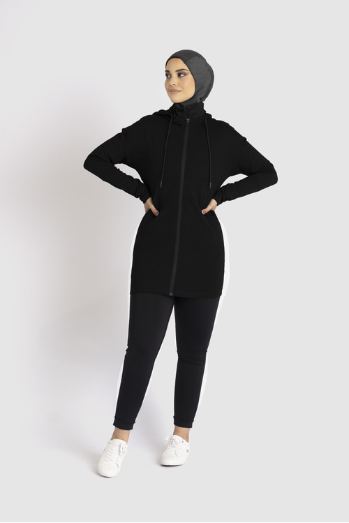 Black Long Zip Jacket [size: 6]