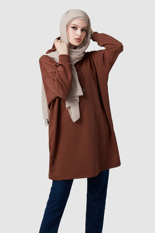 Brown Oversized Jumper [size: 6]