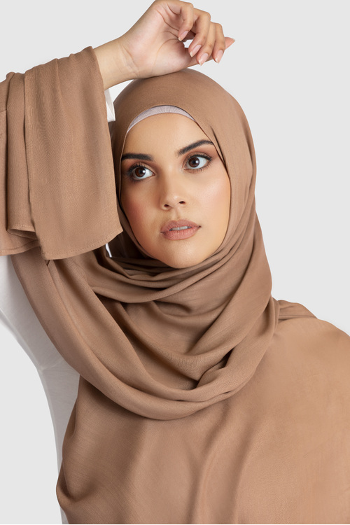 Macchiato Bamboo Herringbone Hijab