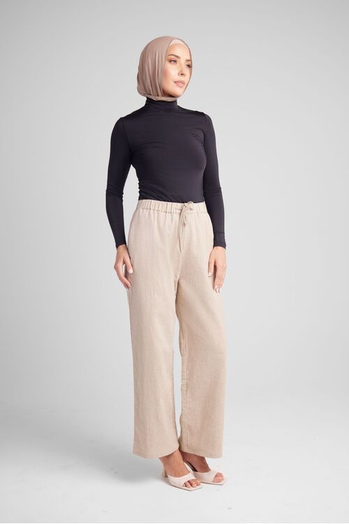 Sand Linen Pant [size: 8]