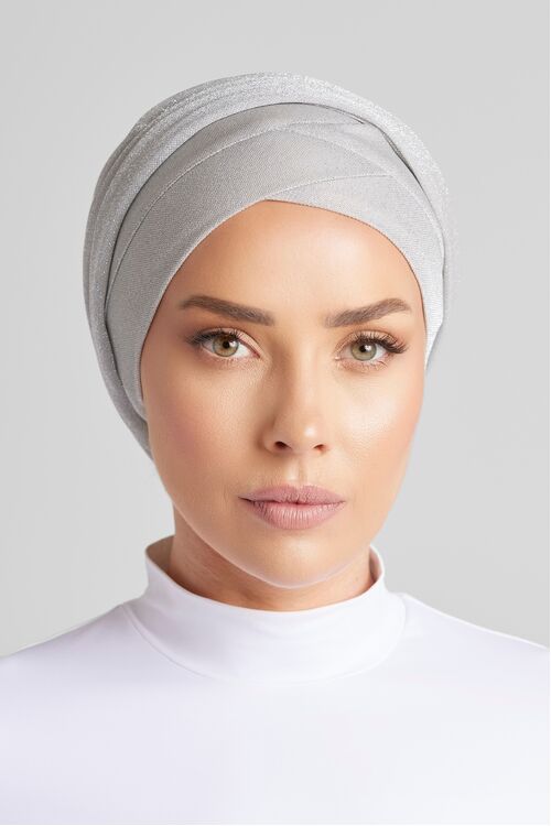 Silver Shimmer Turban