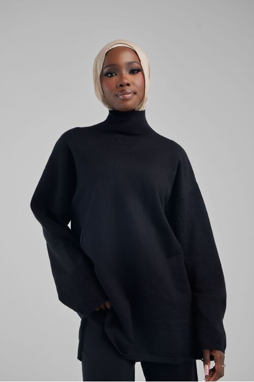 Black Knitted Top [size: 6]