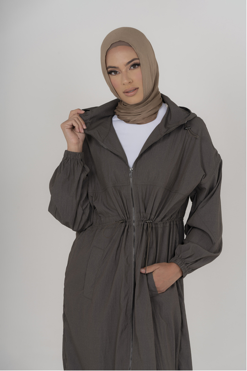 Charcoal Drawcord Jacket [size: 8]