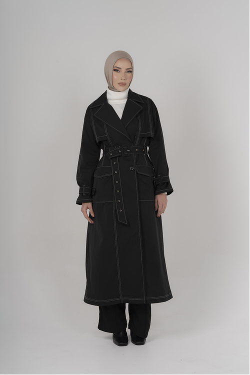 Black Contrast Coat [size: 12]