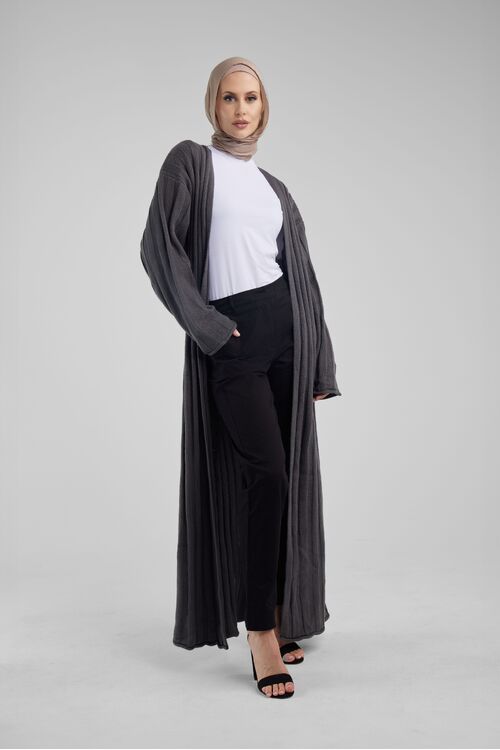 Charcoal Knitted Cardi [size: 6]