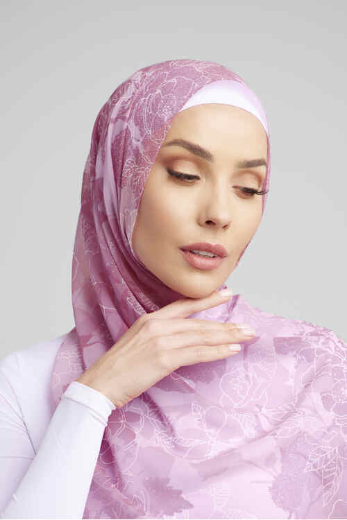 Pastel Pink Floral Hijab