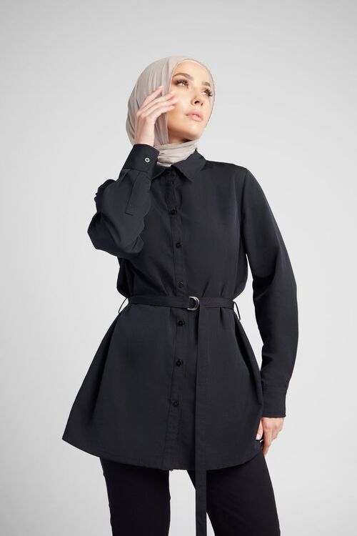 Onyx Belted Shirt [size: 6]