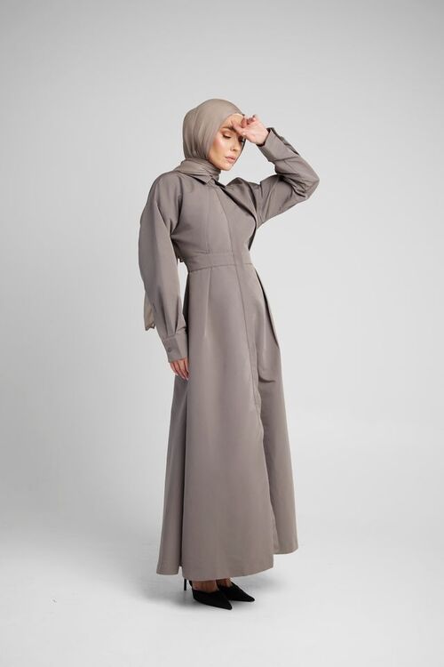 Stone Pleated Sleeve Dress [size: 8]
