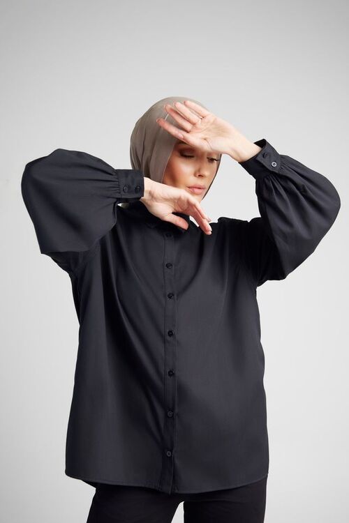 Balloon Sleeve Basic Shirt [size: 6]