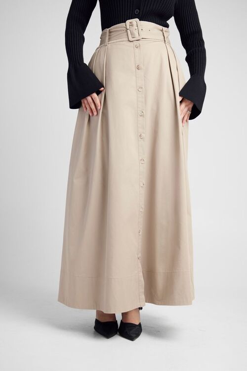 High Waist Belted Skirt [size: 6]