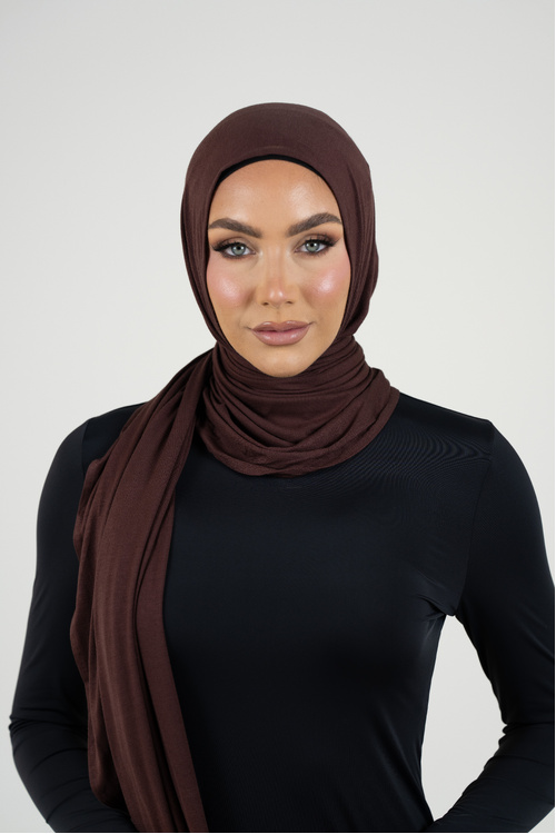 Chocolate Instant Jersey Hijab