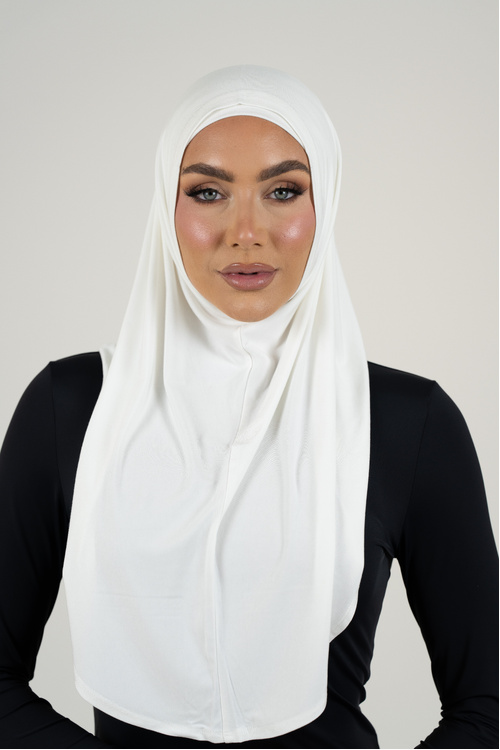 White Jersey Hijab Set