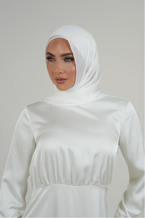 White Premium Satin Hijab