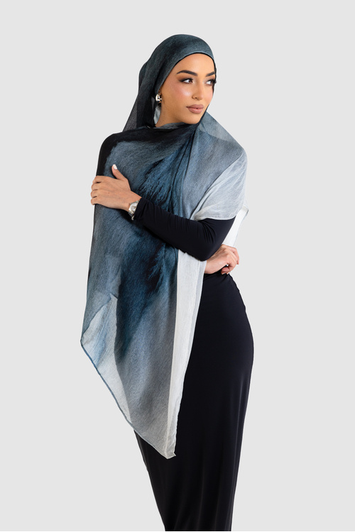 Cerulean Printed Modal Hijab