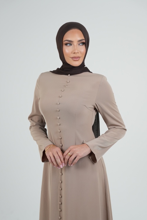 Beige Buttoned Dress [size: 6]