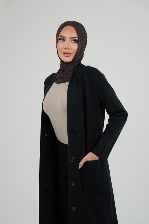 Black Long Cardi [size: 6]