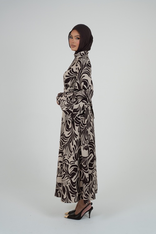 Flayered Sleeve Long Dress [size: 8]