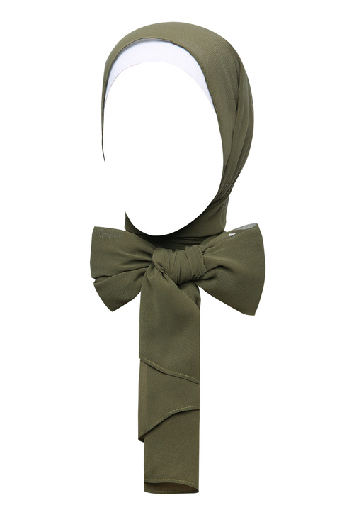 Green Plain Hijab [Size: Shawl - 60cm x 170cm]