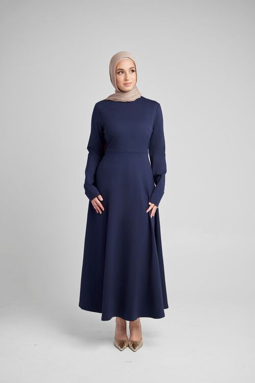 Navy Flounce Dress [Size: 6]