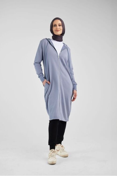 Denim Long Hoodie [Size: 6]